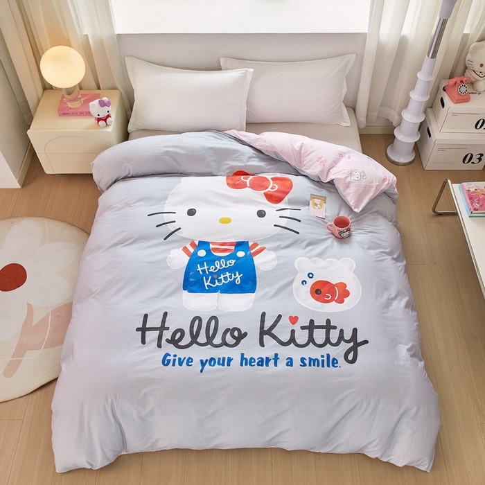 91家纺网 家纺一手货源 找家纺 （总）蘭菲家纺 2026新款全棉三丽欧印花卡通单品被套