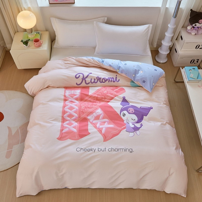 91家纺网 家纺一手货源 找家纺 （总）蘭菲家纺 2026新款全棉三丽欧印花卡通单品被套