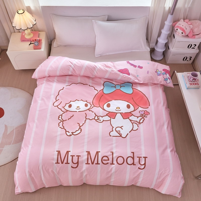 91家纺网 家纺一手货源 找家纺 （总）蘭菲家纺 2026新款全棉三丽欧印花卡通单品被套