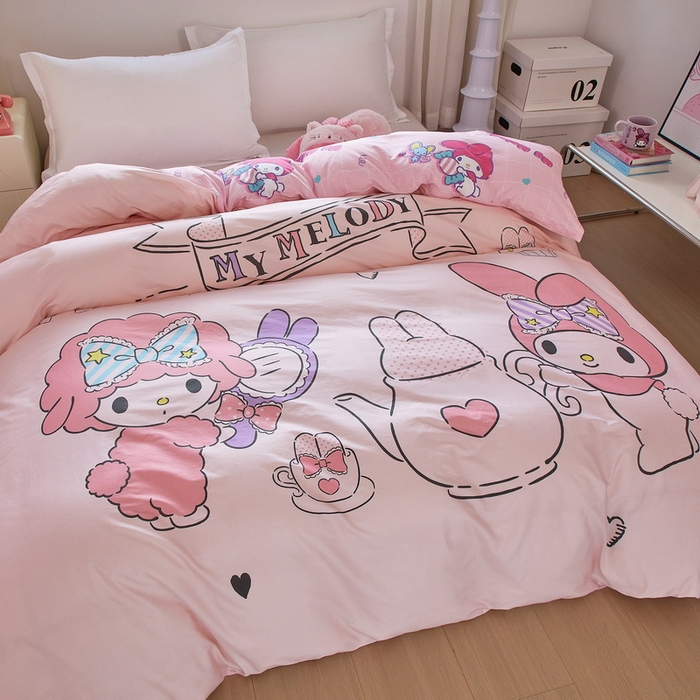 91家纺网 家纺一手货源 找家纺 （总）蘭菲家纺 2026新款全棉三丽欧印花卡通单品被套