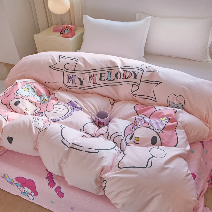 91家纺网 家纺一手货源 找家纺 （总）蘭菲家纺 2026新款全棉三丽欧印花卡通单品被套