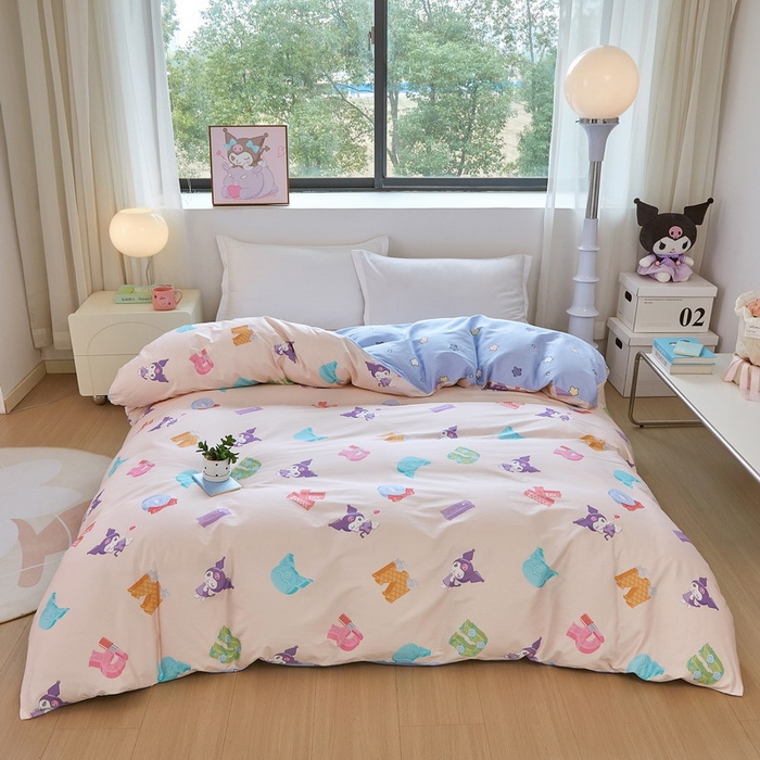 91家纺网 家纺一手货源 找家纺 蘭菲家纺 2026新款全棉三丽欧印花卡通单品被套 小库儿