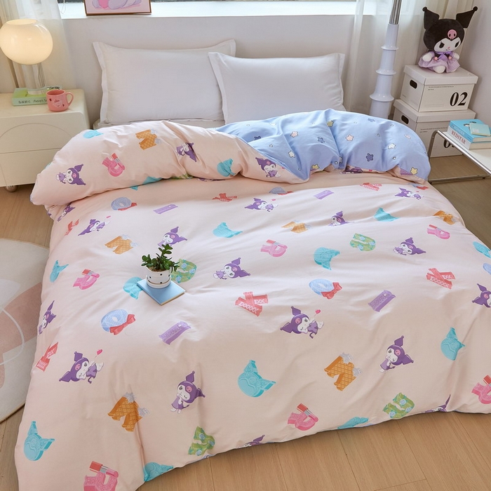 91家纺网 家纺一手货源 找家纺 蘭菲家纺 2026新款全棉三丽欧印花卡通单品被套 小库儿