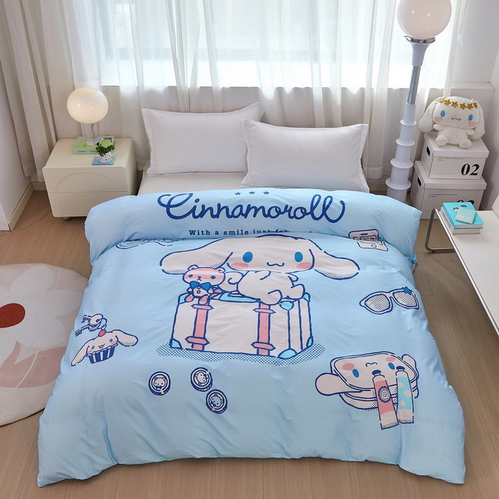 91家纺网 家纺一手货源 找家纺 蘭菲家纺 2026新款全棉三丽欧印花卡通单品被套 精致狗狗