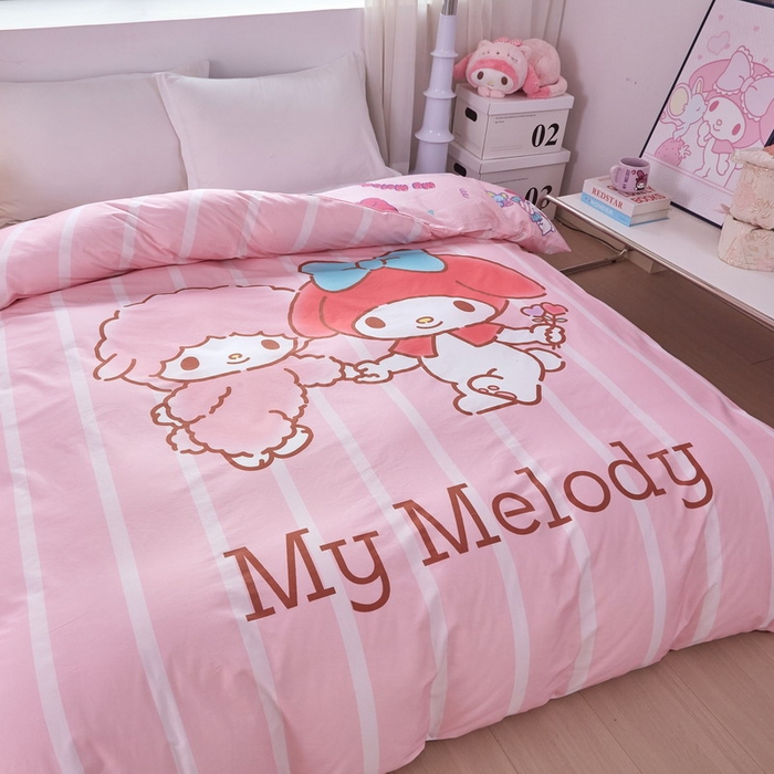 91家纺网 家纺一手货源 找家纺 蘭菲家纺 2026新款全棉三丽欧印花卡通单品被套 美乐必爱