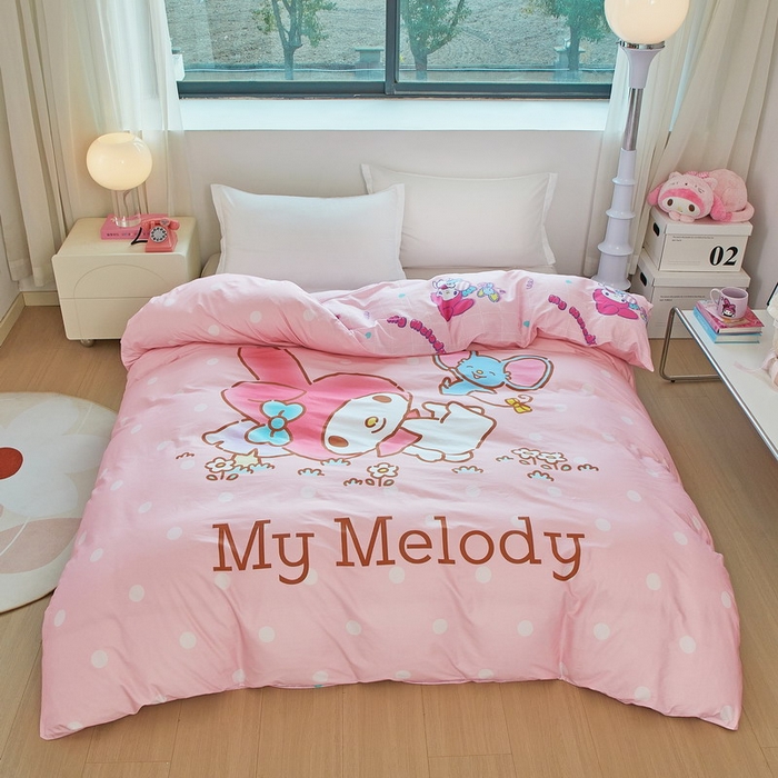 蘭菲家纺 2026新款全棉三丽欧印花卡通单品被套 轻松美乐蒂