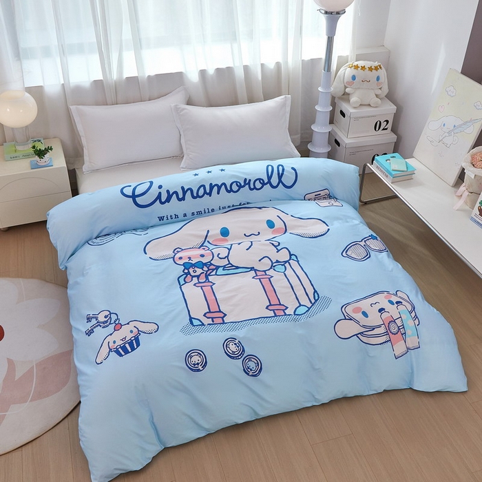 91家纺网 家纺一手货源 找家纺 蘭菲家纺 2026新款全棉三丽欧印花卡通单品被套 精致狗狗