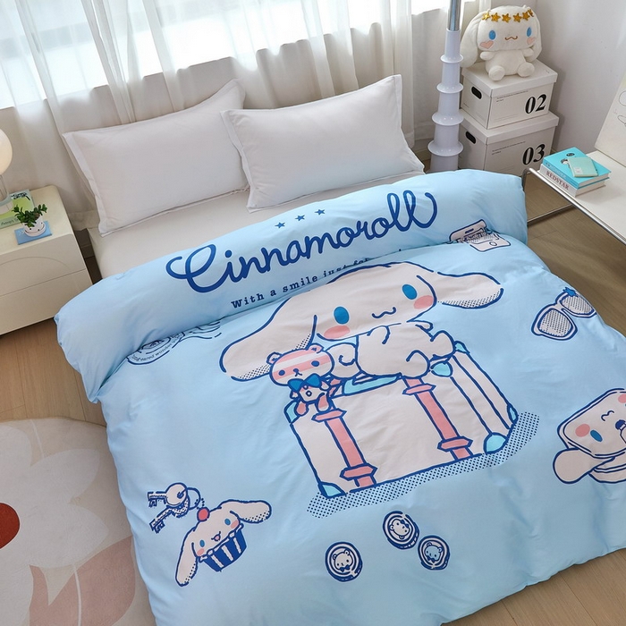 91家纺网 家纺一手货源 找家纺 蘭菲家纺 2026新款全棉三丽欧印花卡通单品被套 精致狗狗