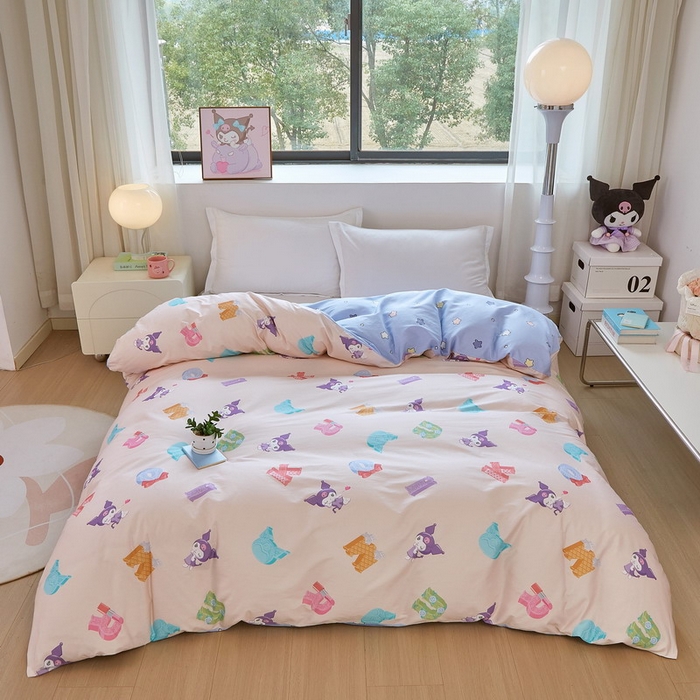 91家纺网 家纺一手货源 找家纺 蘭菲家纺 2026新款全棉三丽欧印花卡通单品被套 小库儿