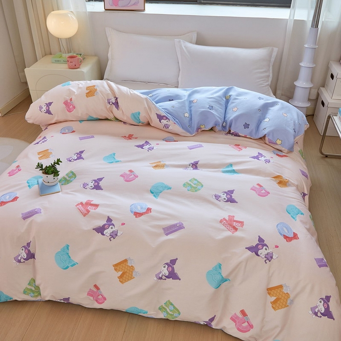 91家纺网 家纺一手货源 找家纺 蘭菲家纺 2026新款全棉三丽欧印花卡通单品被套 小库儿