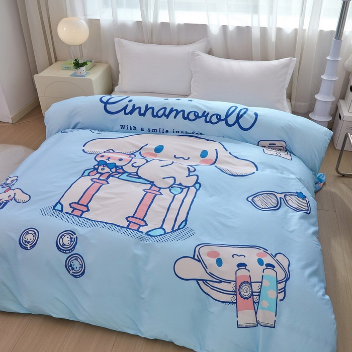 91家纺网 家纺一手货源 找家纺 蘭菲家纺 2026新款全棉三丽欧印花卡通单品被套 精致狗狗