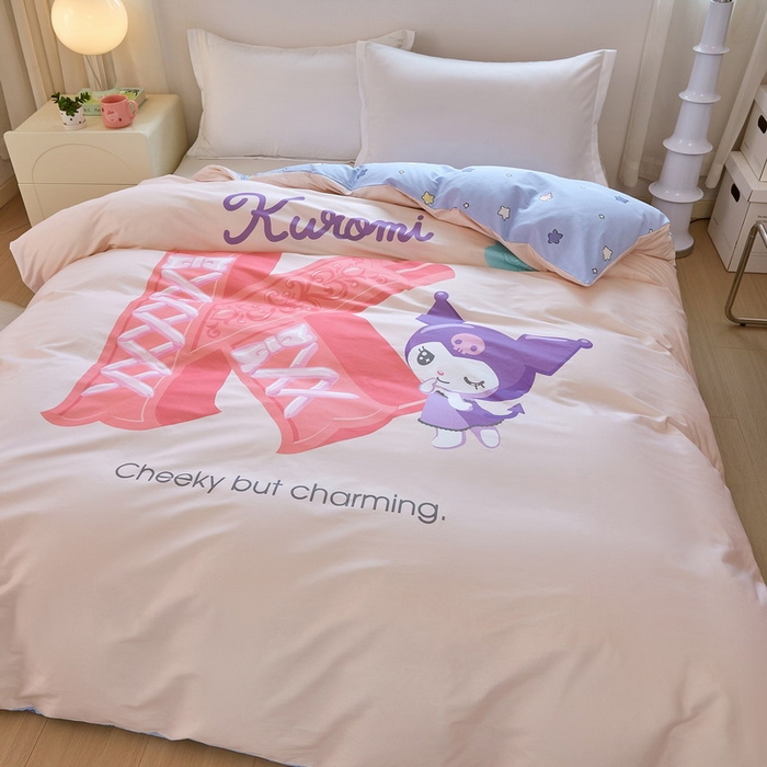 91家纺网 家纺一手货源 找家纺 蘭菲家纺 2026新款全棉三丽欧印花卡通单品被套 小库故事