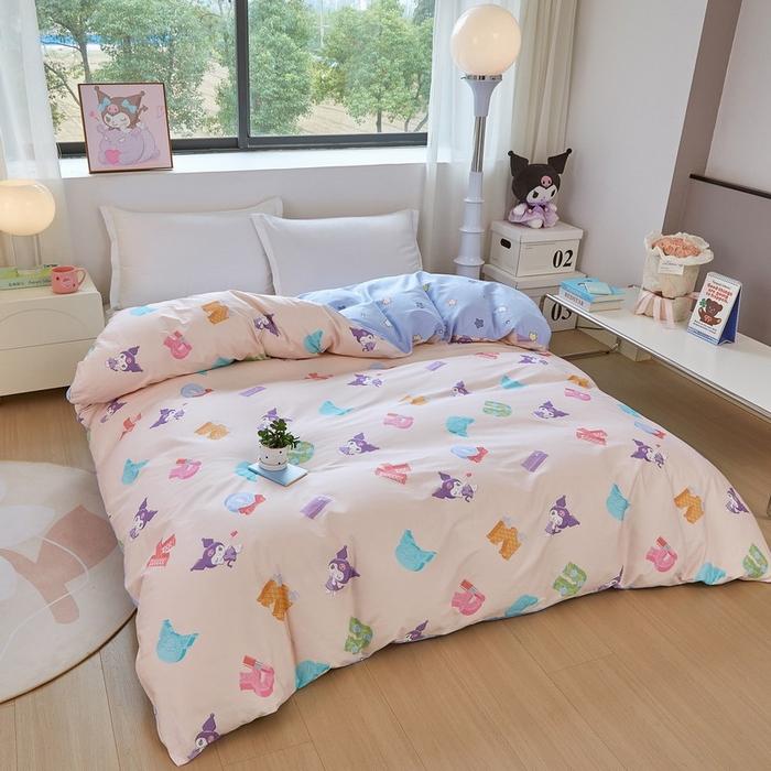 91家纺网 家纺一手货源 找家纺 蘭菲家纺 2026新款全棉三丽欧印花卡通单品被套 小库儿