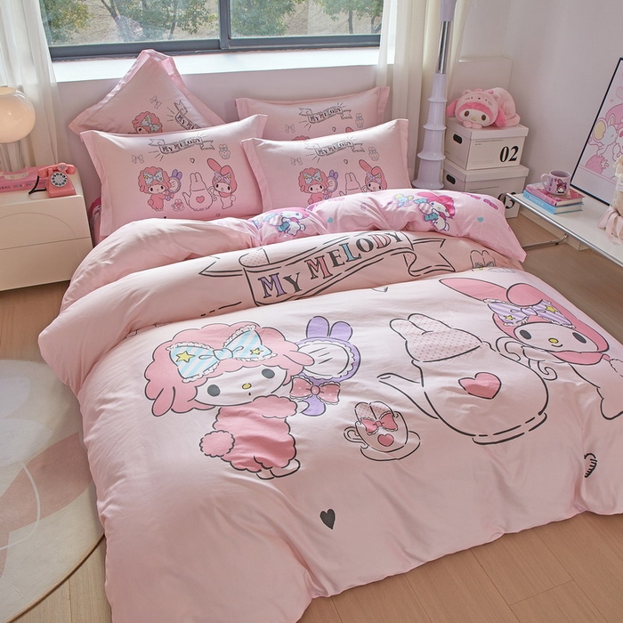 91家纺网 家纺一手货源 找家纺 （总）蘭菲家纺 2026新款全棉三丽欧印花卡通四件套