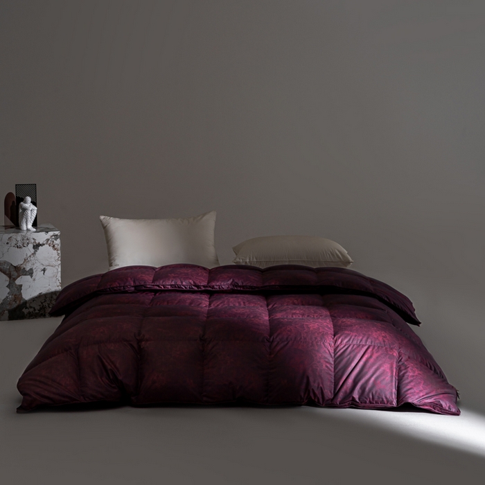 91家纺网 家纺一手货源 找家纺 （总）明羽羽绒 2026新款银丝大提花鹅绒被95白鹅绒被芯羽绒被