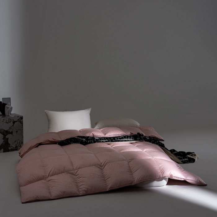 91家纺网 家纺一手货源 找家纺 （总）明羽羽绒 2026新款银丝大提花鹅绒被95白鹅绒被芯羽绒被