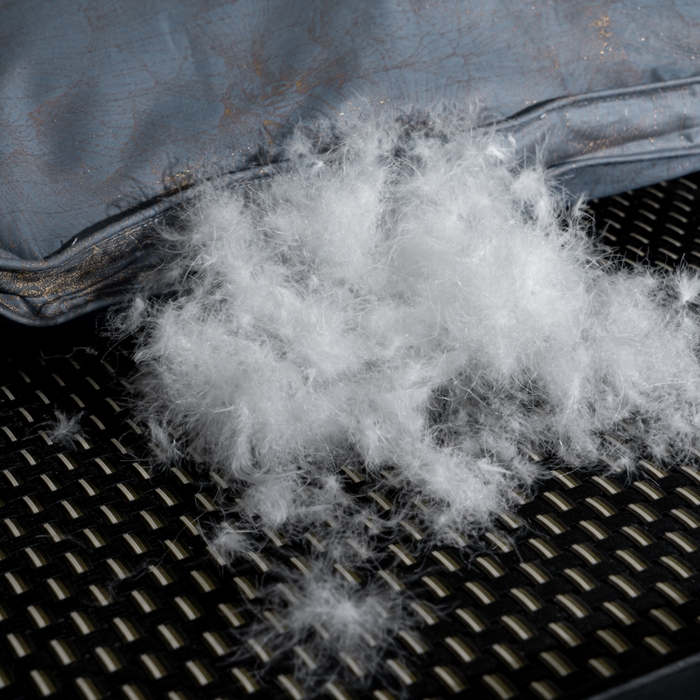 91家纺网 家纺一手货源 找家纺 明羽羽绒 2026新款银丝大提花鹅绒被95白鹅绒被芯羽绒被 雾海蓝