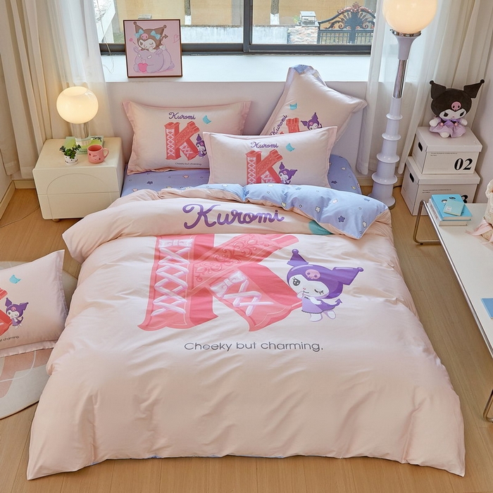 91家纺网 家纺一手货源 找家纺 （总）蘭菲家纺 2026新款全棉三丽欧印花卡通四件套