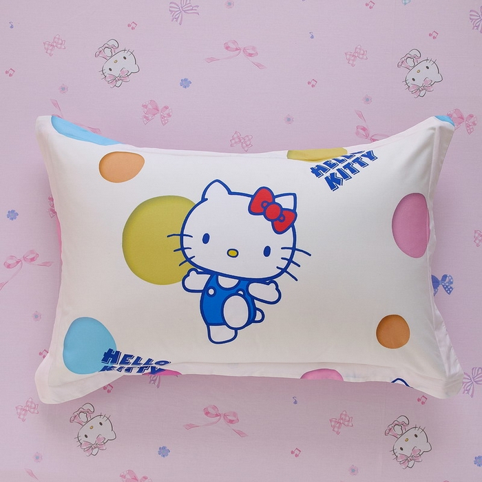 91家纺网 家纺一手货源 找家纺 蘭菲家纺 2026新款全棉三丽欧印花卡通四件套 波点KT