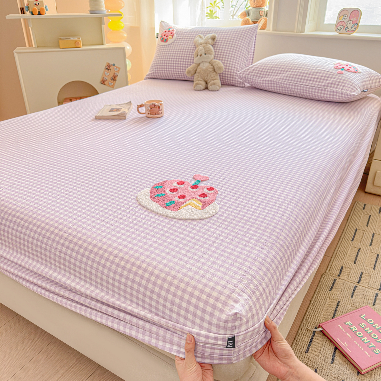 91家纺网 家纺一手货源 找家纺 （总）乐美家纺 2025新款全棉纯棉纯色床笠床笠笠件单床笠