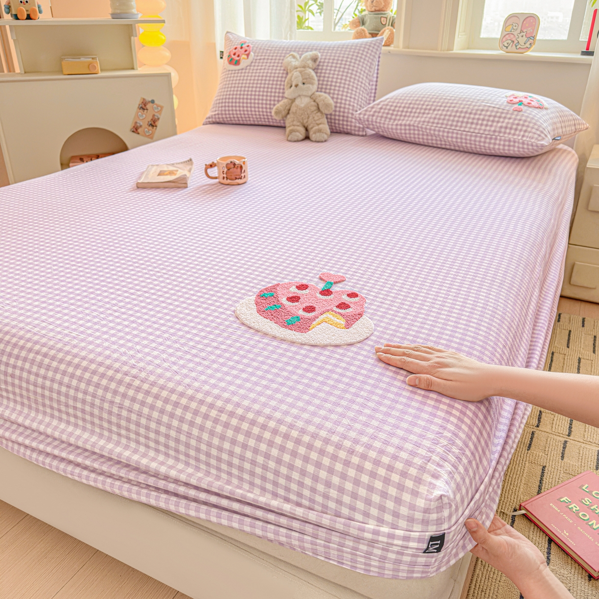 91家纺网 家纺一手货源 找家纺 （总）乐美家纺 2026新款全棉纯棉水洗棉毛巾绣单品床笠单件床笠