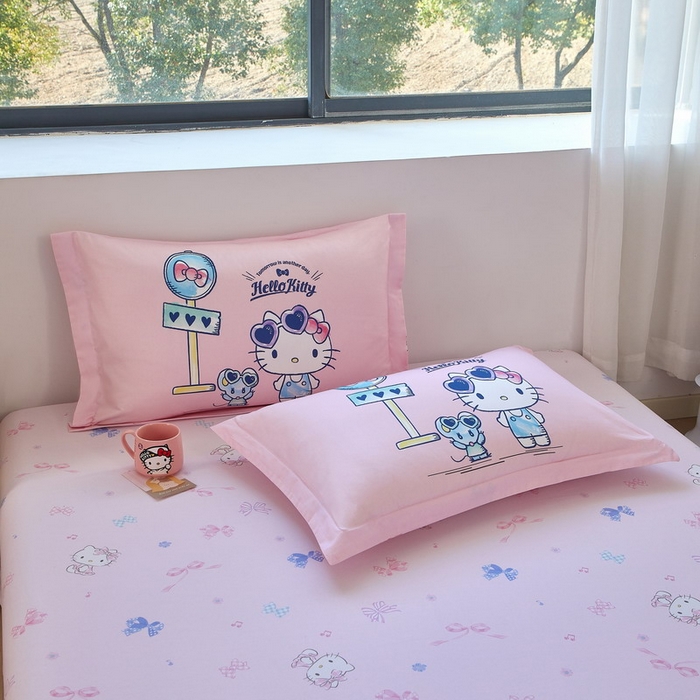 91家纺网 家纺一手货源 找家纺 蘭菲家纺 2026新款全棉三丽欧印花卡通四件套 车站KT