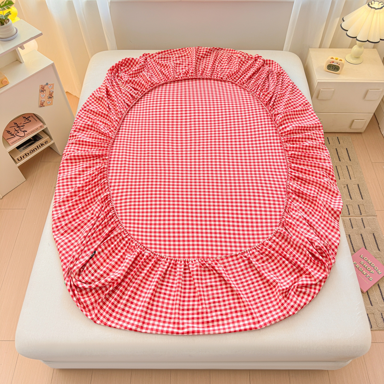 91家纺网 家纺一手货源 找家纺 乐美家纺 2026新款全棉纯棉水洗棉毛巾绣单品床笠单件床笠 圣诞树