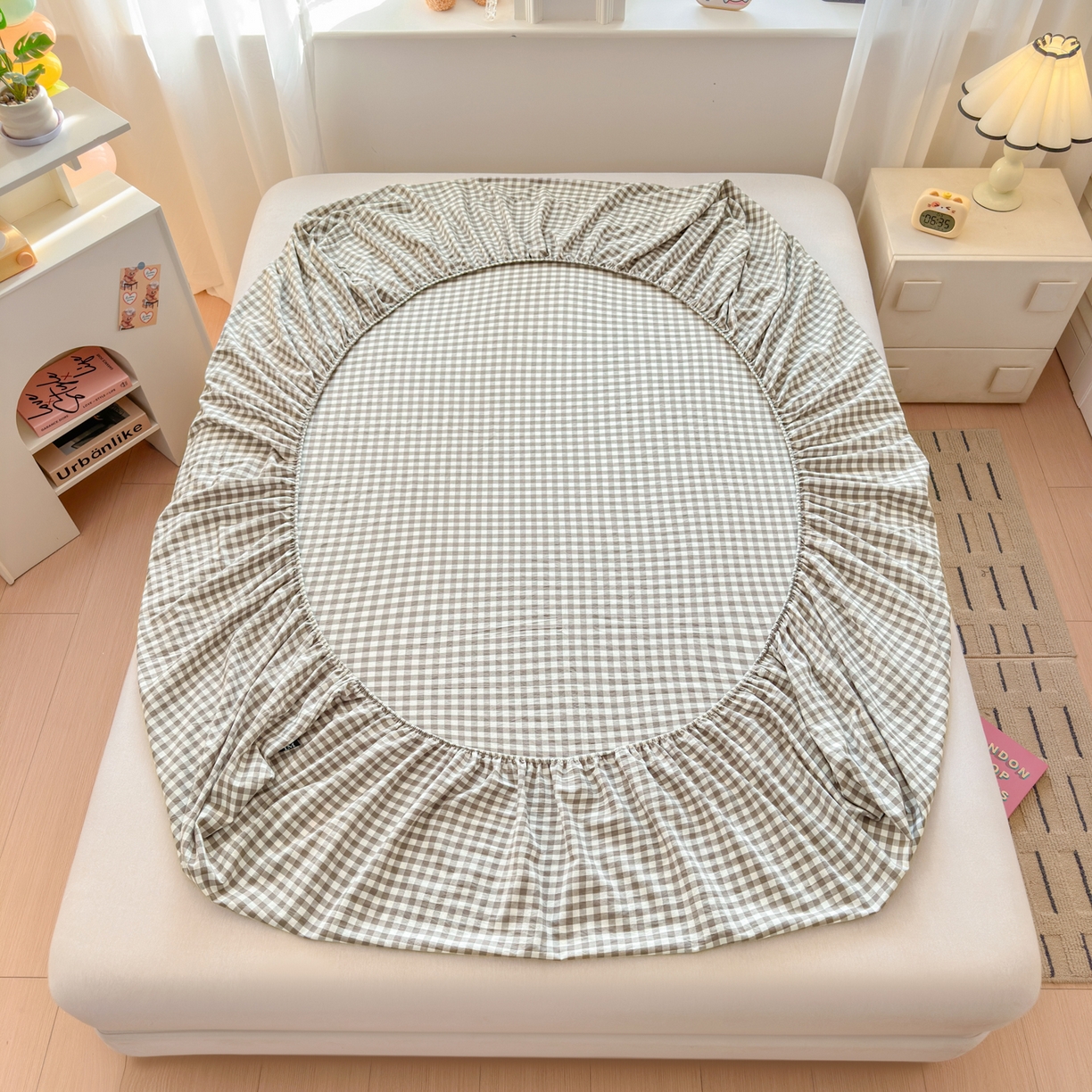 91家纺网 家纺一手货源 找家纺 乐美家纺 2026新款全棉纯棉水洗棉毛巾绣单品床笠单件床笠 吐司熊猫