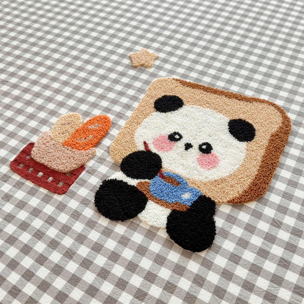 91家纺网 家纺一手货源 找家纺 乐美家纺 2026新款全棉纯棉水洗棉毛巾绣单品床笠单件床笠 吐司熊猫