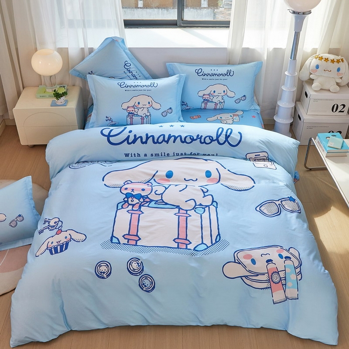 蘭菲家纺 2026新款全棉三丽欧印花卡通四件套 精致狗狗