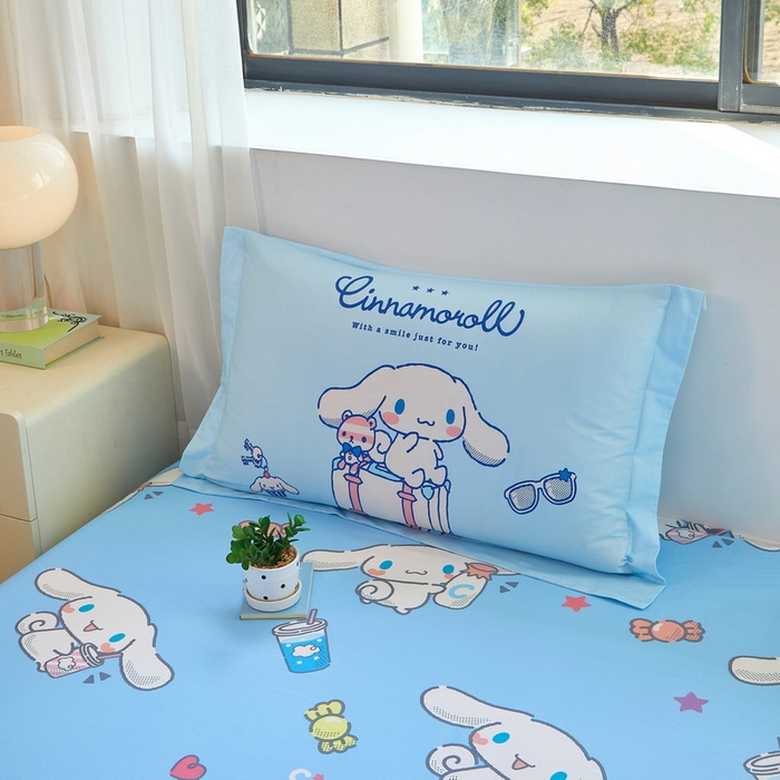 91家纺网 家纺一手货源 找家纺 蘭菲家纺 2026新款全棉三丽欧印花卡通四件套 精致狗狗