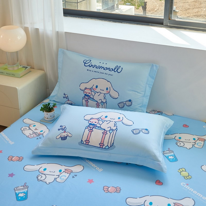 91家纺网 家纺一手货源 找家纺 蘭菲家纺 2026新款全棉三丽欧印花卡通四件套 精致狗狗