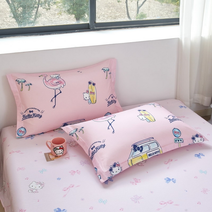 91家纺网 家纺一手货源 找家纺 蘭菲家纺 2026新款全棉三丽欧印花卡通四件套 快乐休假