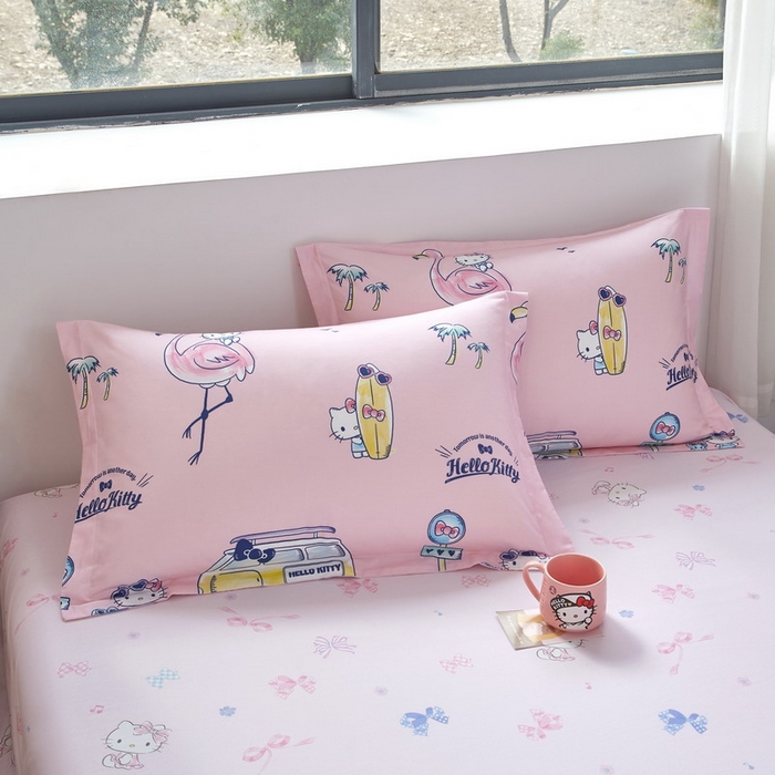 91家纺网 家纺一手货源 找家纺 蘭菲家纺 2026新款全棉三丽欧印花卡通四件套 快乐休假