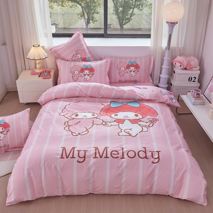 蘭菲家纺 2026新款全棉三丽欧印花卡通四件套 美乐必爱