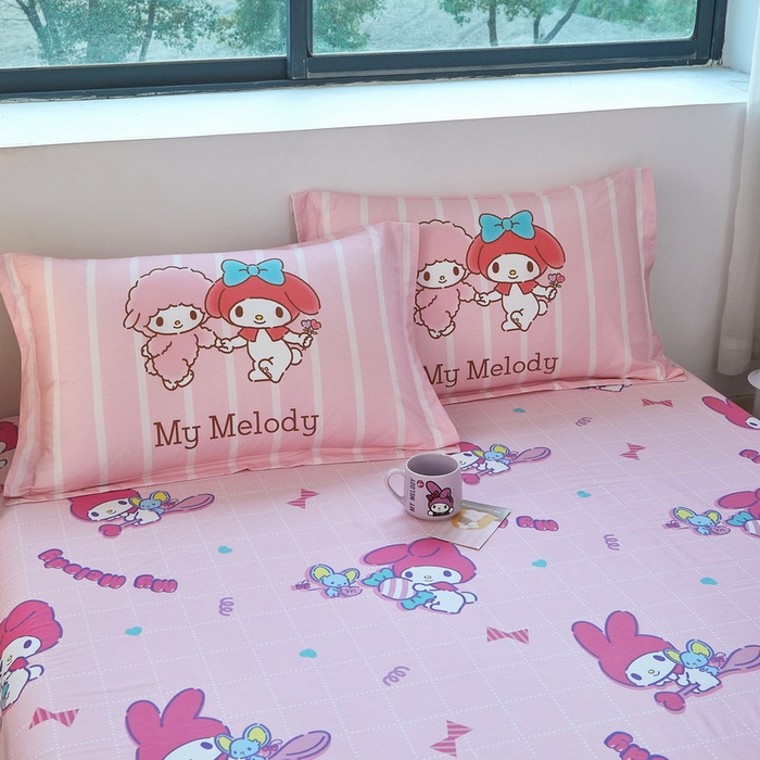 91家纺网 家纺一手货源 找家纺 蘭菲家纺 2026新款全棉三丽欧印花卡通四件套 美乐必爱