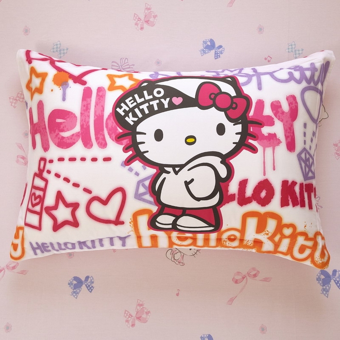 91家纺网 家纺一手货源 找家纺 蘭菲家纺 2026新款全棉三丽欧印花卡通四件套 涂鸦KT