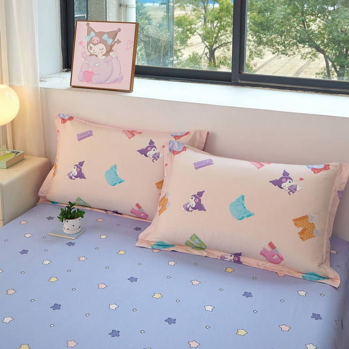 91家纺网 家纺一手货源 找家纺 蘭菲家纺 2026新款全棉三丽欧印花卡通四件套 小库儿