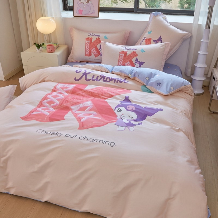 91家纺网 家纺一手货源 找家纺 蘭菲家纺 2026新款全棉三丽欧印花卡通四件套 小库故事