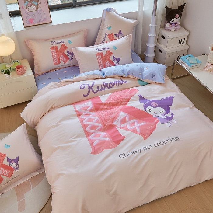 91家纺网 家纺一手货源 找家纺 蘭菲家纺 2026新款全棉三丽欧印花卡通四件套 小库故事