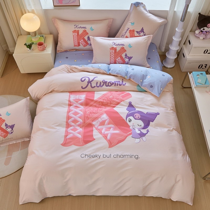 91家纺网 家纺一手货源 找家纺 蘭菲家纺 2026新款全棉三丽欧印花卡通四件套 小库故事