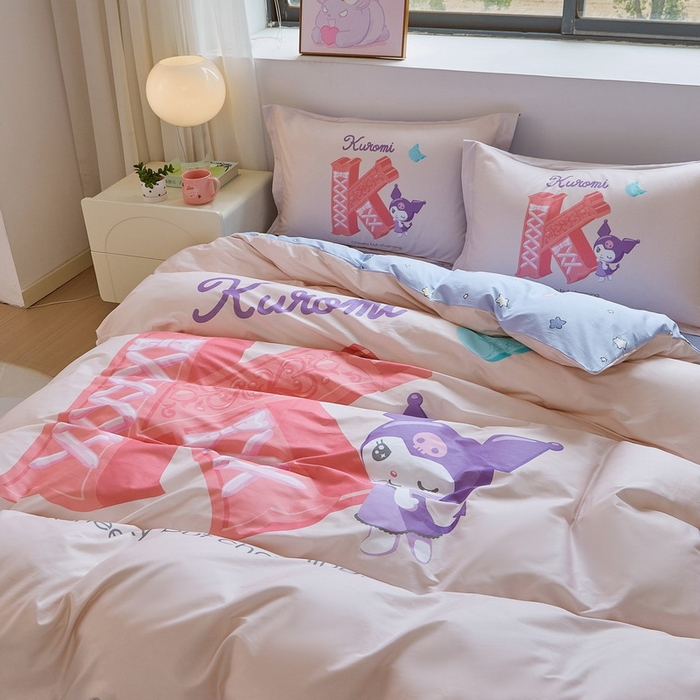 91家纺网 家纺一手货源 找家纺 蘭菲家纺 2026新款全棉三丽欧印花卡通四件套 小库故事