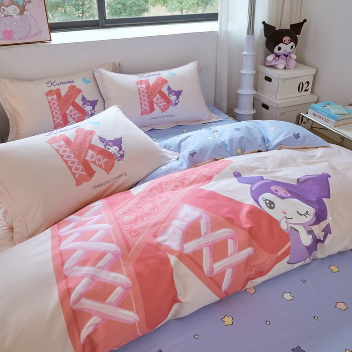 91家纺网 家纺一手货源 找家纺 蘭菲家纺 2026新款全棉三丽欧印花卡通四件套 小库故事