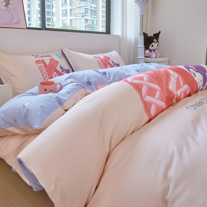 91家纺网 家纺一手货源 找家纺 蘭菲家纺 2026新款全棉三丽欧印花卡通四件套 小库故事