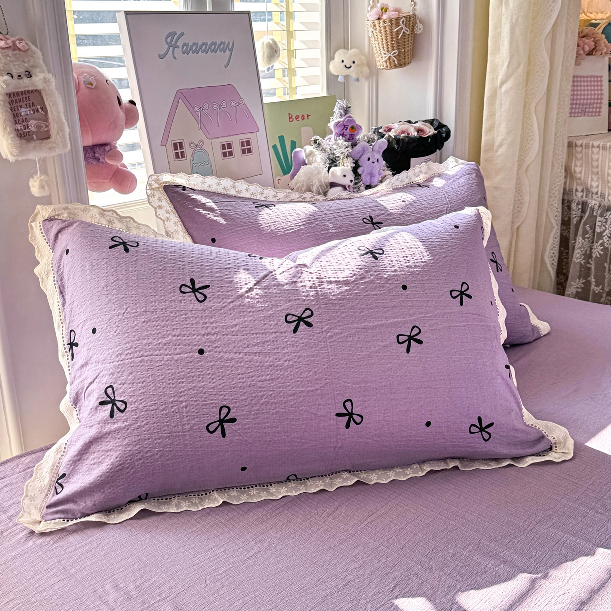 91家纺网 家纺一手货源 找家纺 （总）优卡迪家纺馆 2026新款全棉花边皱皱棉双层纱四件套下载文件包含买家秀