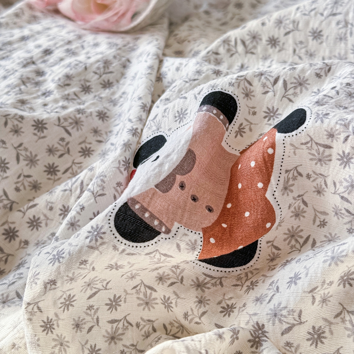 91家纺网 家纺一手货源 找家纺 （总）优卡迪家纺馆 2026新款皱皱棉双层纱黑花边四件套下载文件包含买家秀