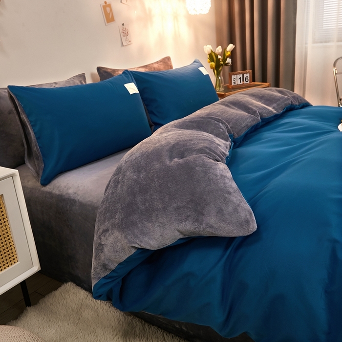 91家纺网 家纺一手货源 找家纺 （总）啊雅家居 2026新款水洗棉牛奶绒三件套四件套