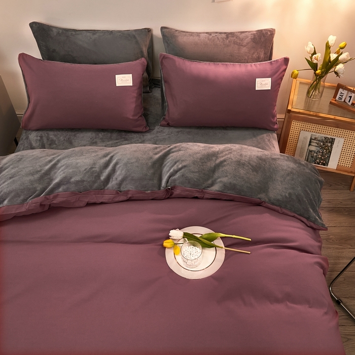 91家纺网 家纺一手货源 找家纺 （总）啊雅家居 2026新款水洗棉牛奶绒三件套四件套