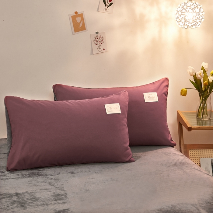 91家纺网 家纺一手货源 找家纺 啊雅家居 2026新款水洗棉牛奶绒三件套四件套 暖酱加牛奶绒