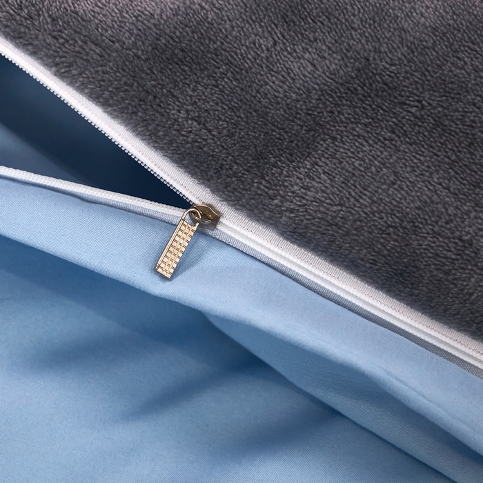 91家纺网 家纺一手货源 找家纺 啊雅家居 2026新款水洗棉牛奶绒三件套四件套 天空兰加牛奶绒